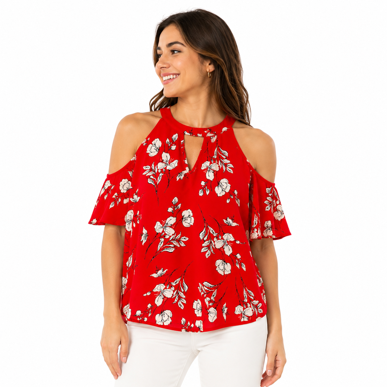 Sienna Sky red floral print blouse Women’s