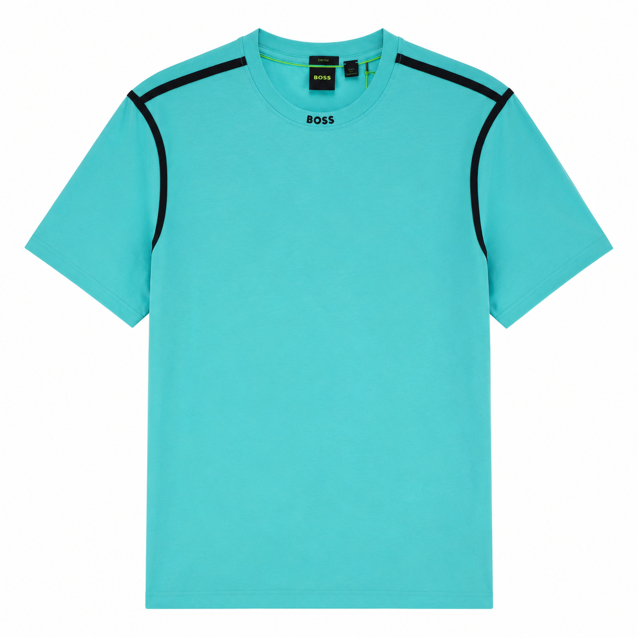 HUGO BOSS Tee Tape T-shirt in turquoise blue