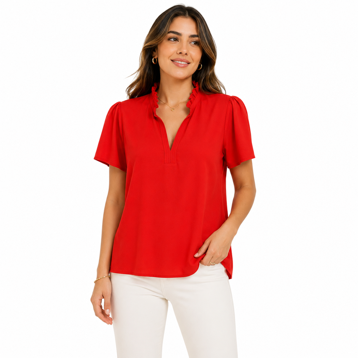 KARL LAGERFELD-Red blouse from the Karl Lagerfeld Paris
