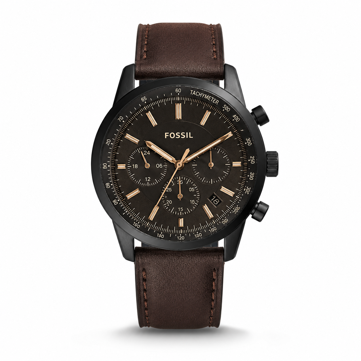 Fossil Sullivan Multifunction Brown Leather Watch