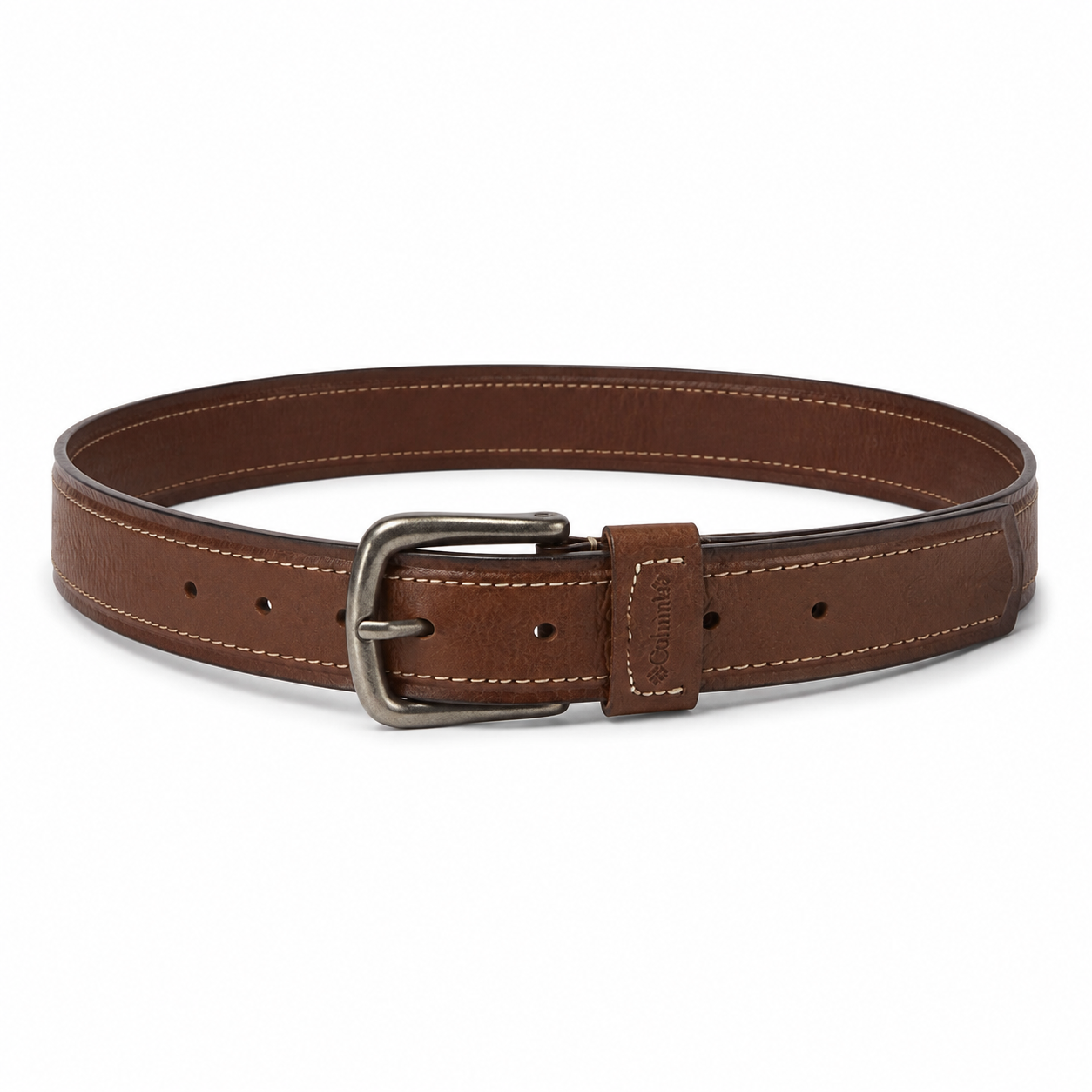 Columbia Men's Contrast Stitch Leather Belt