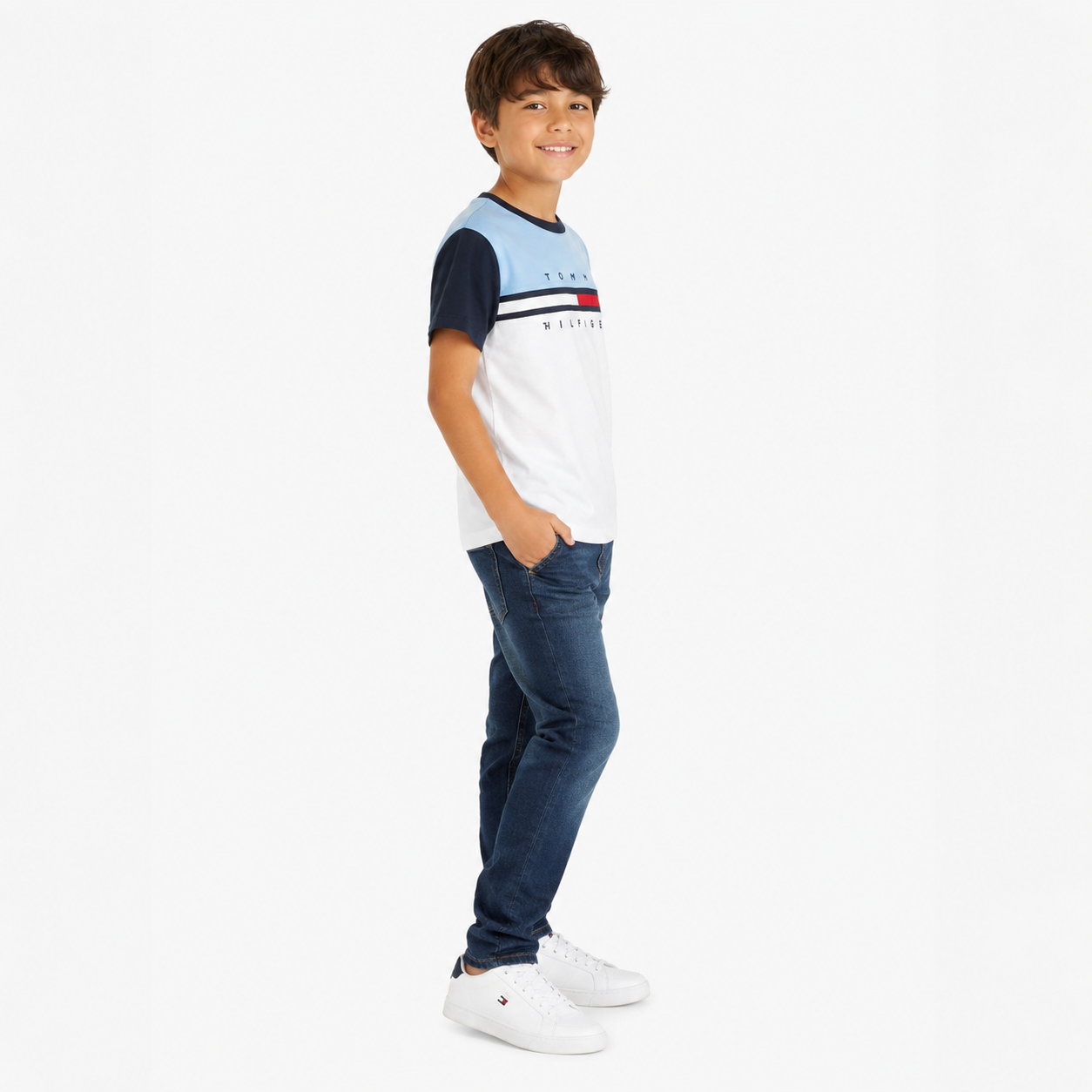 Tommy Hilfiger Kids' Colorblock Flag Stripe T-Shirt