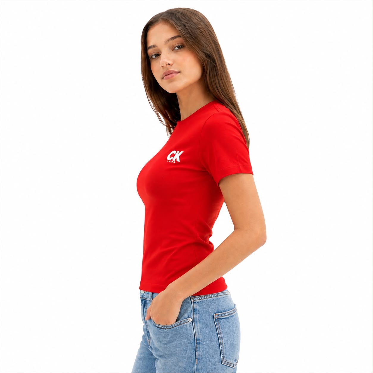 Calvin Klein Monogram Logo 1968 Graphic Slim T-Shirt Women’s