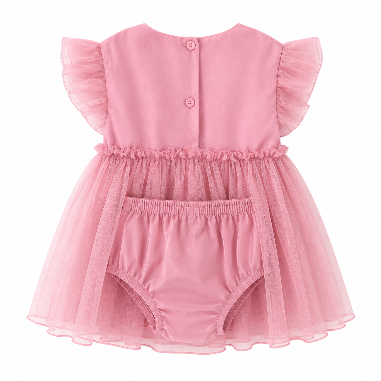 Laughing Llama baby and toddler girls 3D floral dress
