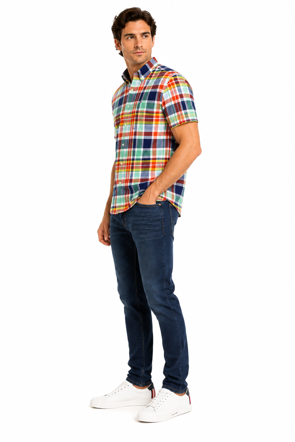 Tommy Hilfiger-Men's shirt Regular Fit Madras Oxford Shirt from the Tommy Hilfiger brand