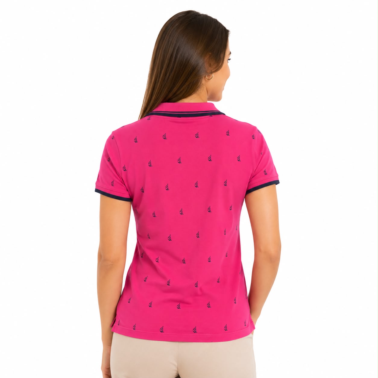 Nautica Printed Split-Neck Polo
