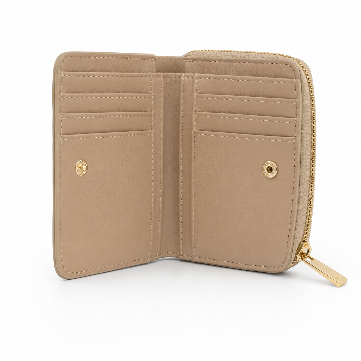 Anne Klein monogram zip-around compact wallet