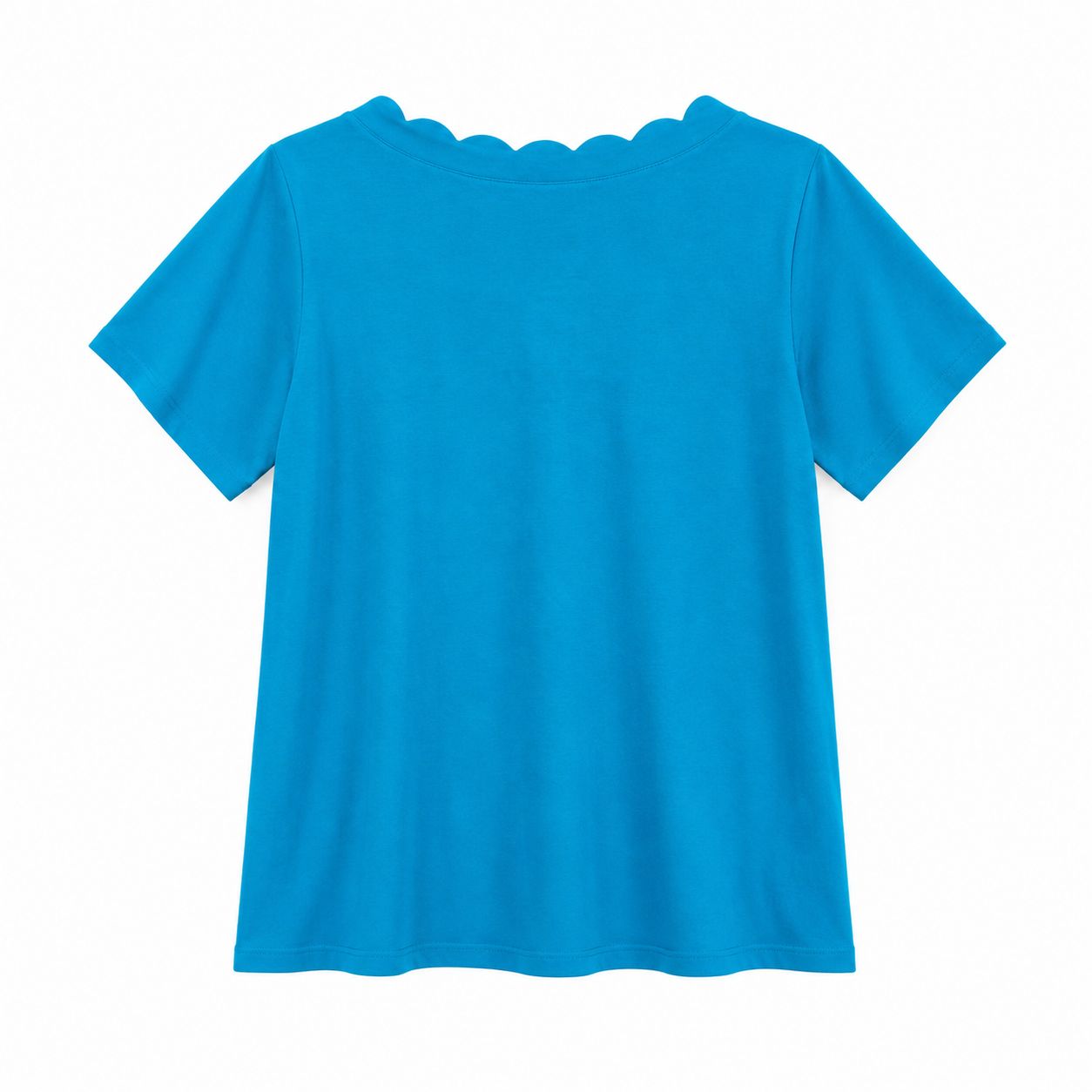 Anne Klein Plus Size Scallop Short Sleeve T-Shirt