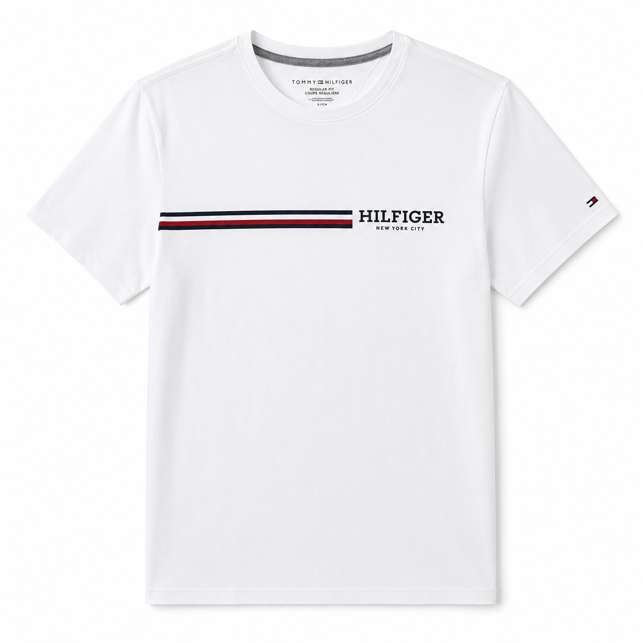 Tommy Hilfiger regular-fit chest stripe t-shirt