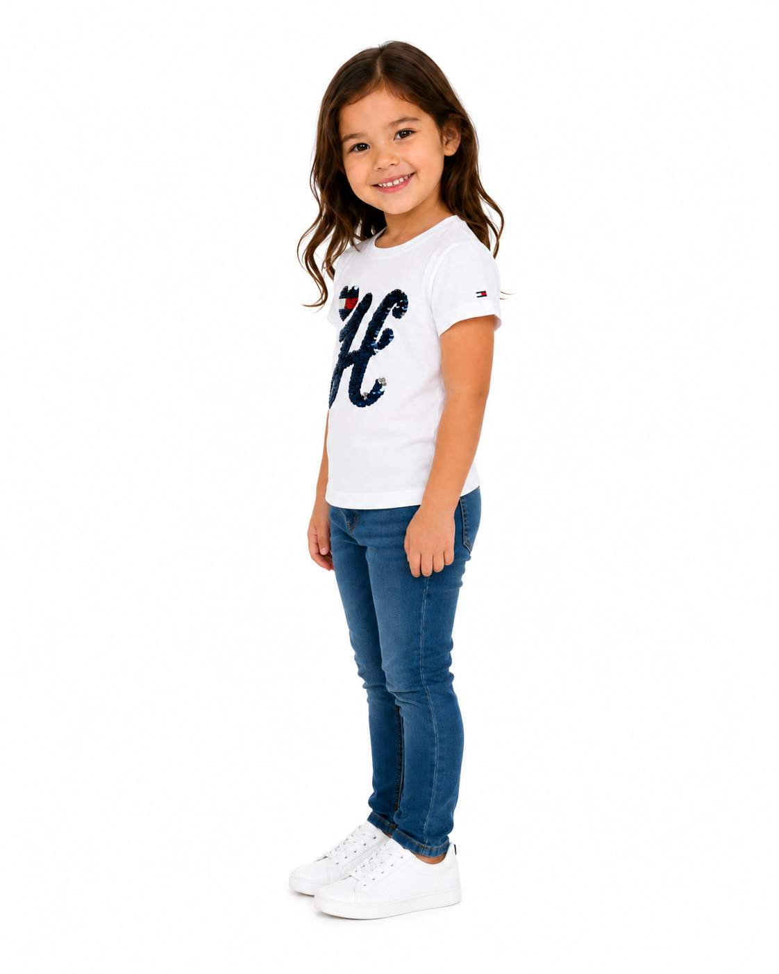Tommy Hilfiger Kids' Sequin Logo T-Shirt