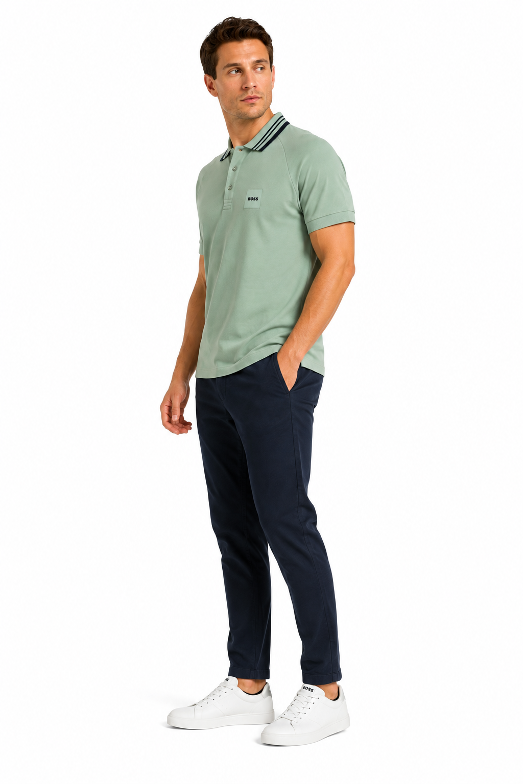 HUGO BOSS-Polo BOSS Green modelo Paddy Rib de corte regular (ajuste regular)