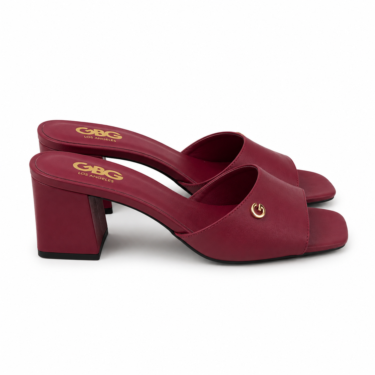 GUESS Burgundy Block Heel Women