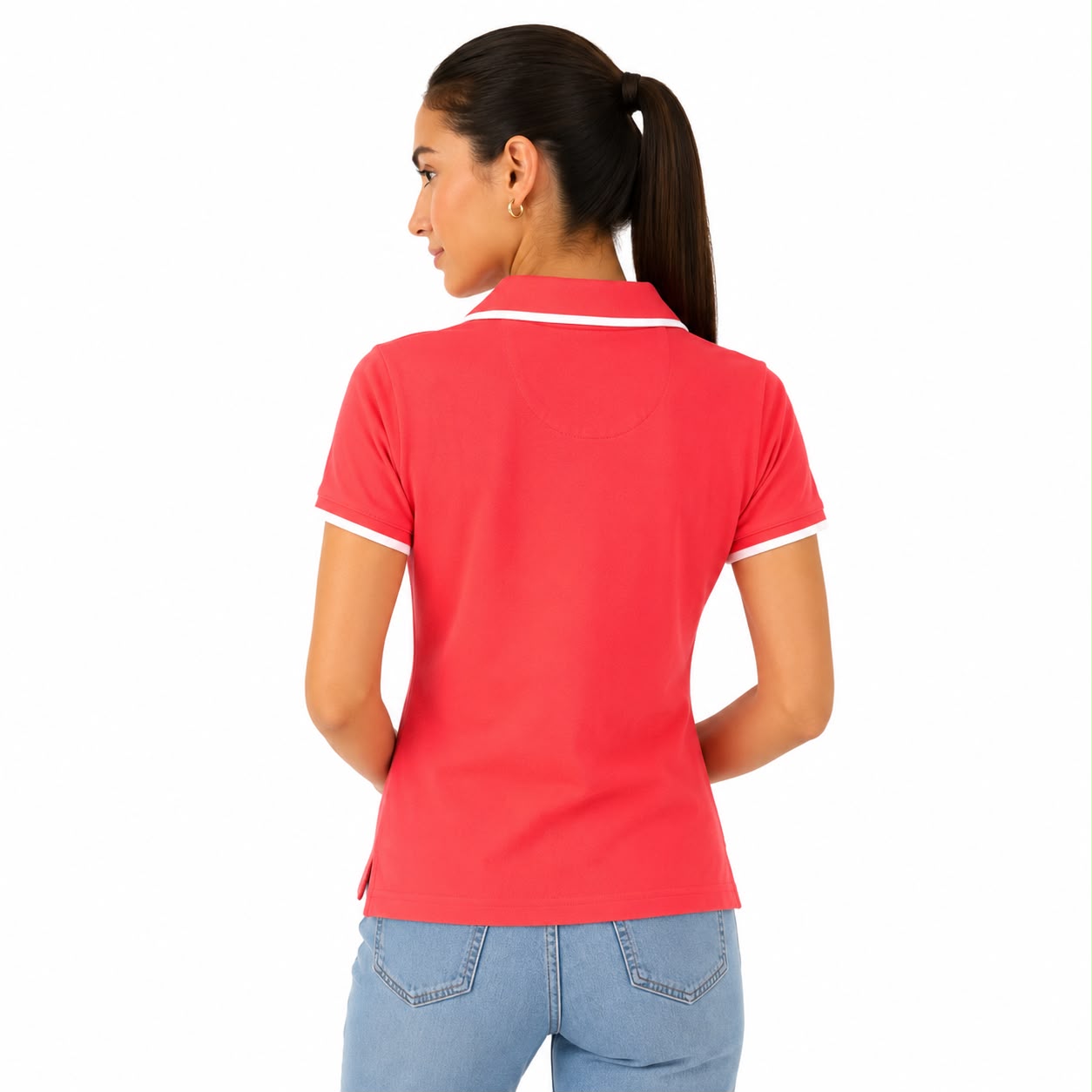 Nautica Polo Ocean con cuello dividido para mujer