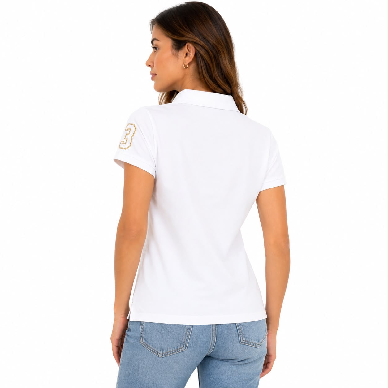 U.S Polo Assn USPA Metallic Print Polo Shirt