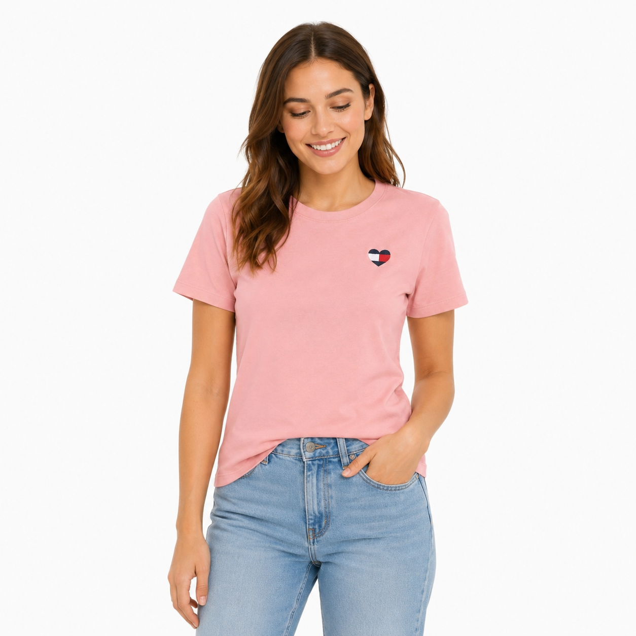 Tommy Hilfiger womens Tommy Hilfiger Women's Flag Heart Tee