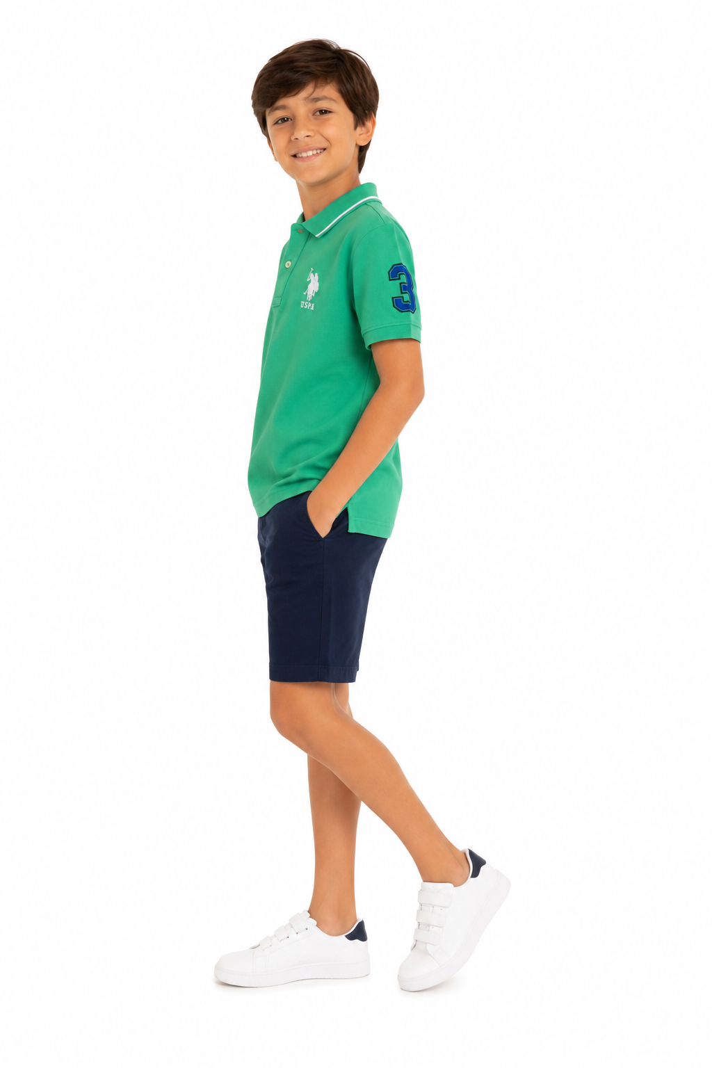 U.S. POLO ASSN. Green polo shirt from the U.S. brand Polo Assn. for children or young people