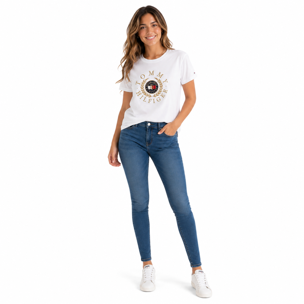 Tommy Hilfiger Embroidered Tommy Laurel Logo T-Shirt