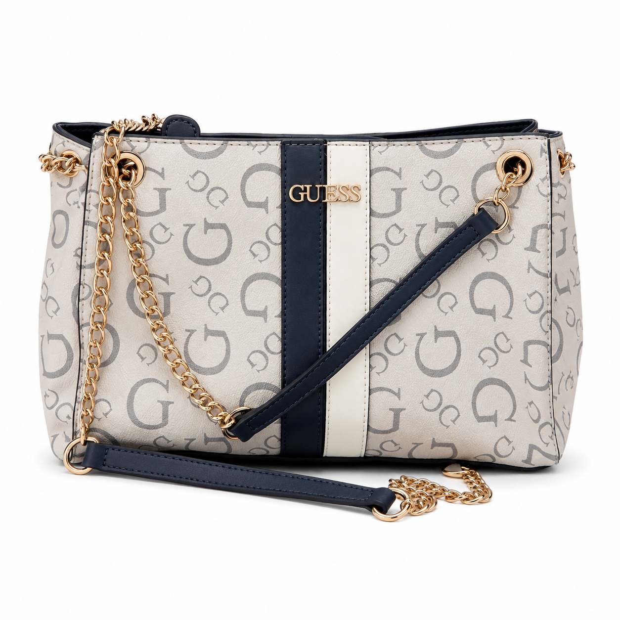 Guess Taupe Wester printed shoulder bag