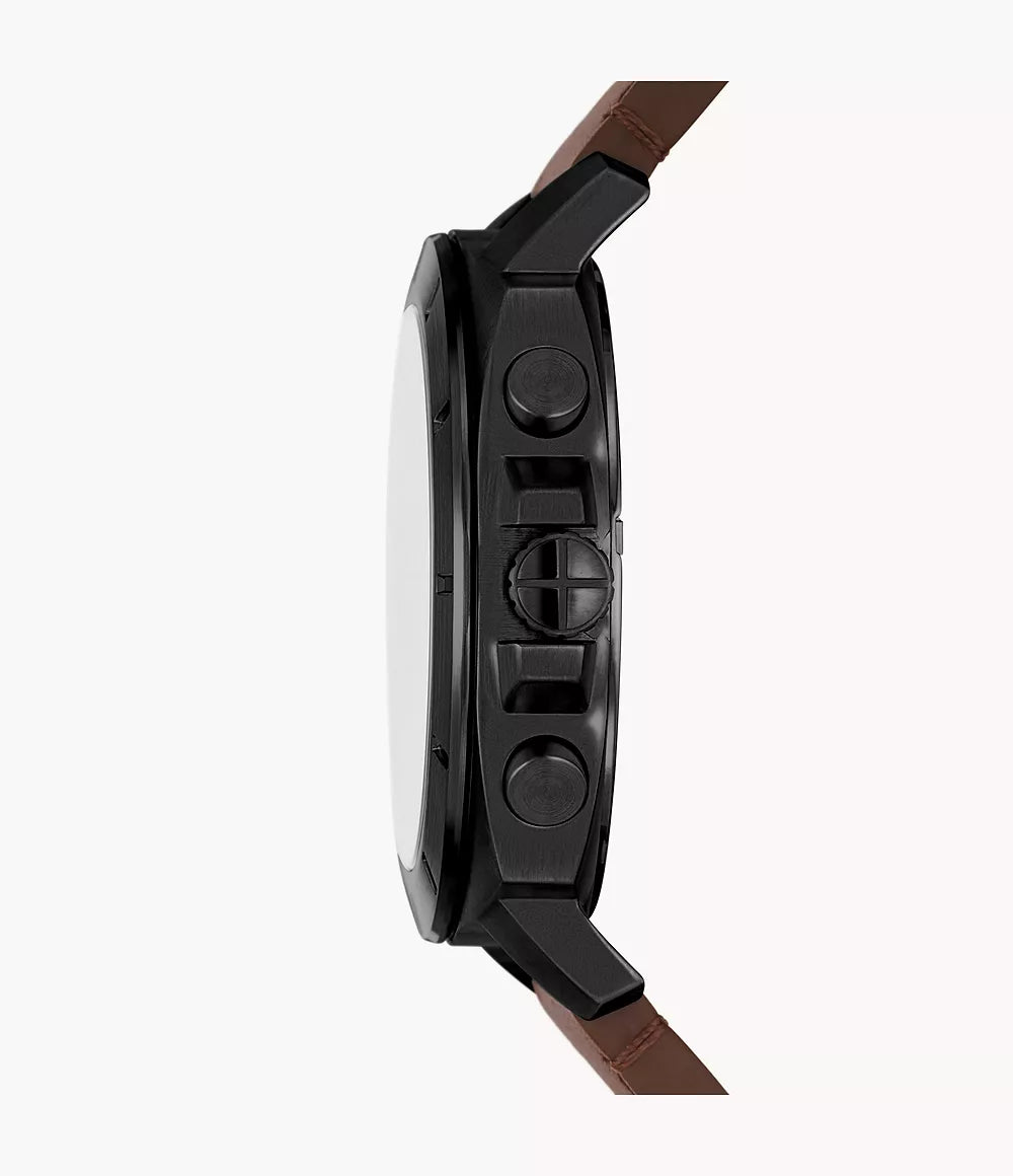 Fossil Privateer Chronograph Dark Brown Leather Watch