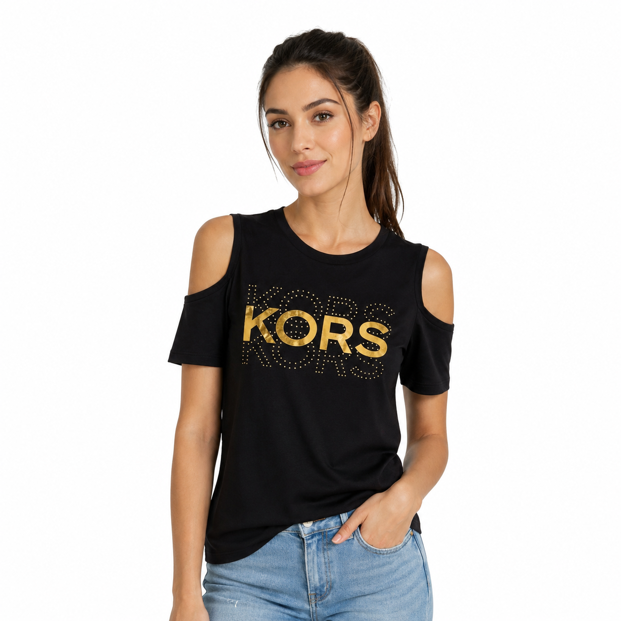 Michael Kors Kids stud-embellished top