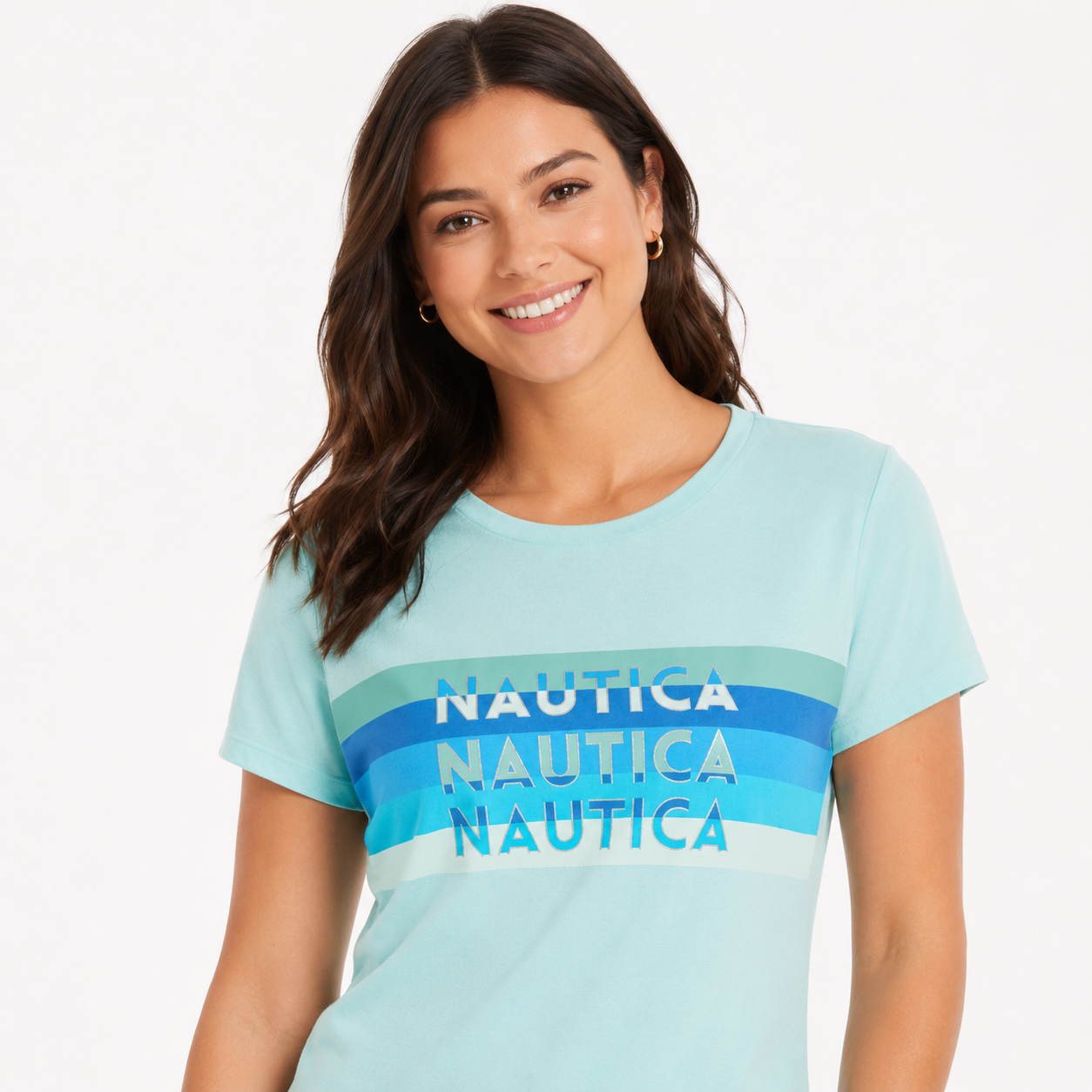 Nautica Women's Open-Front Captain's Jacket in Night Sky T-Shirt