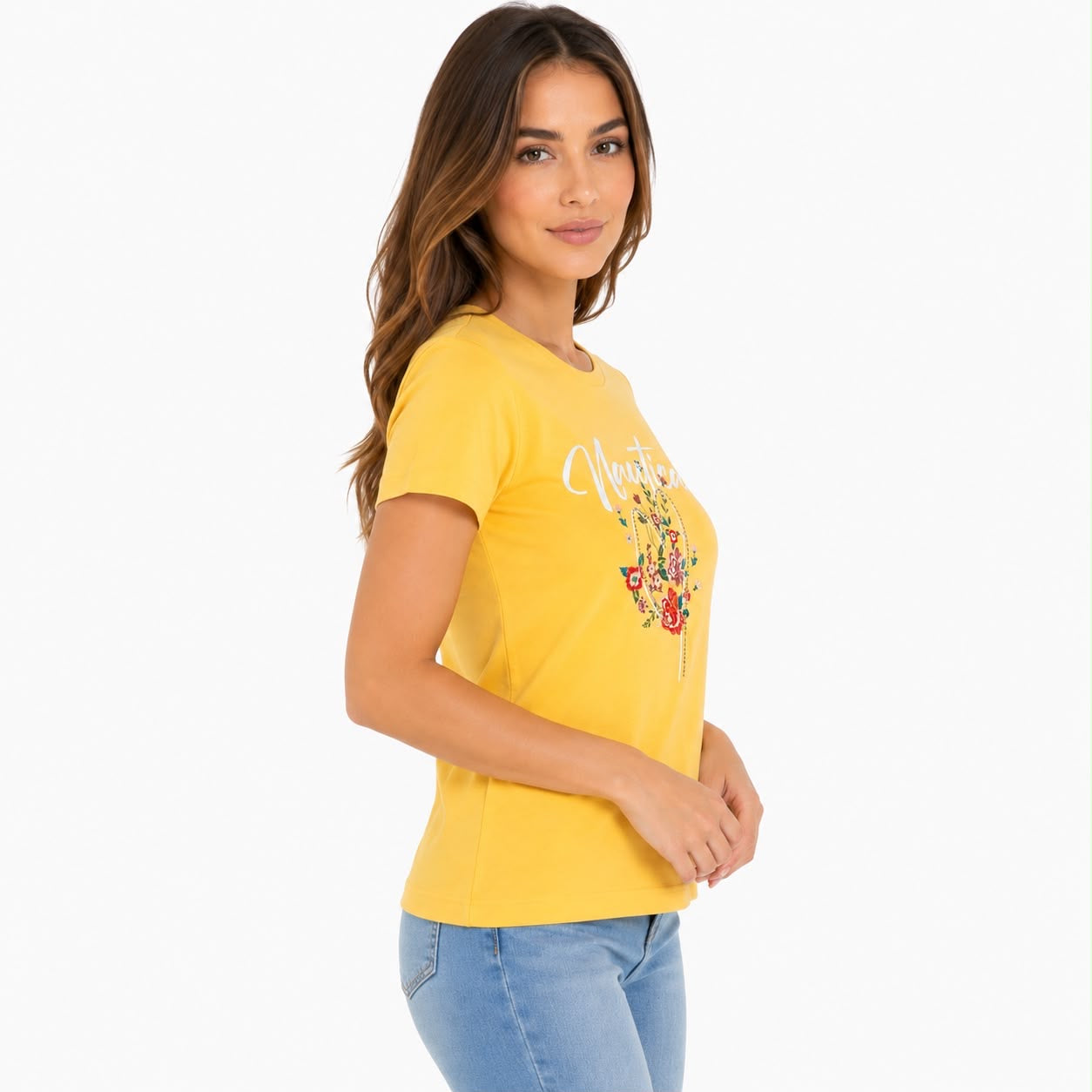 Nautica Heart And Flowers Graphic T-Shirt
