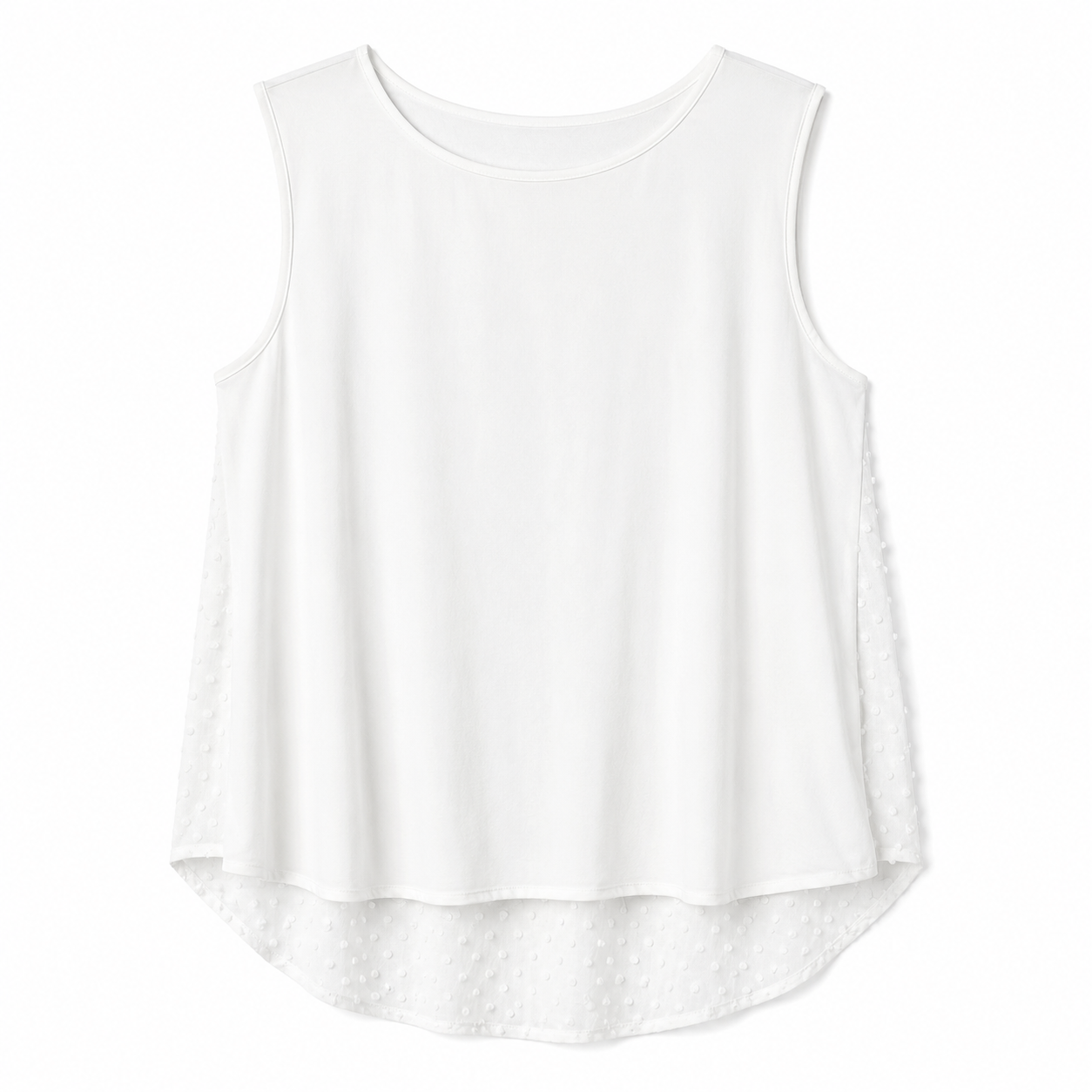 Naïf Crochet V Neck Textured Tank Top