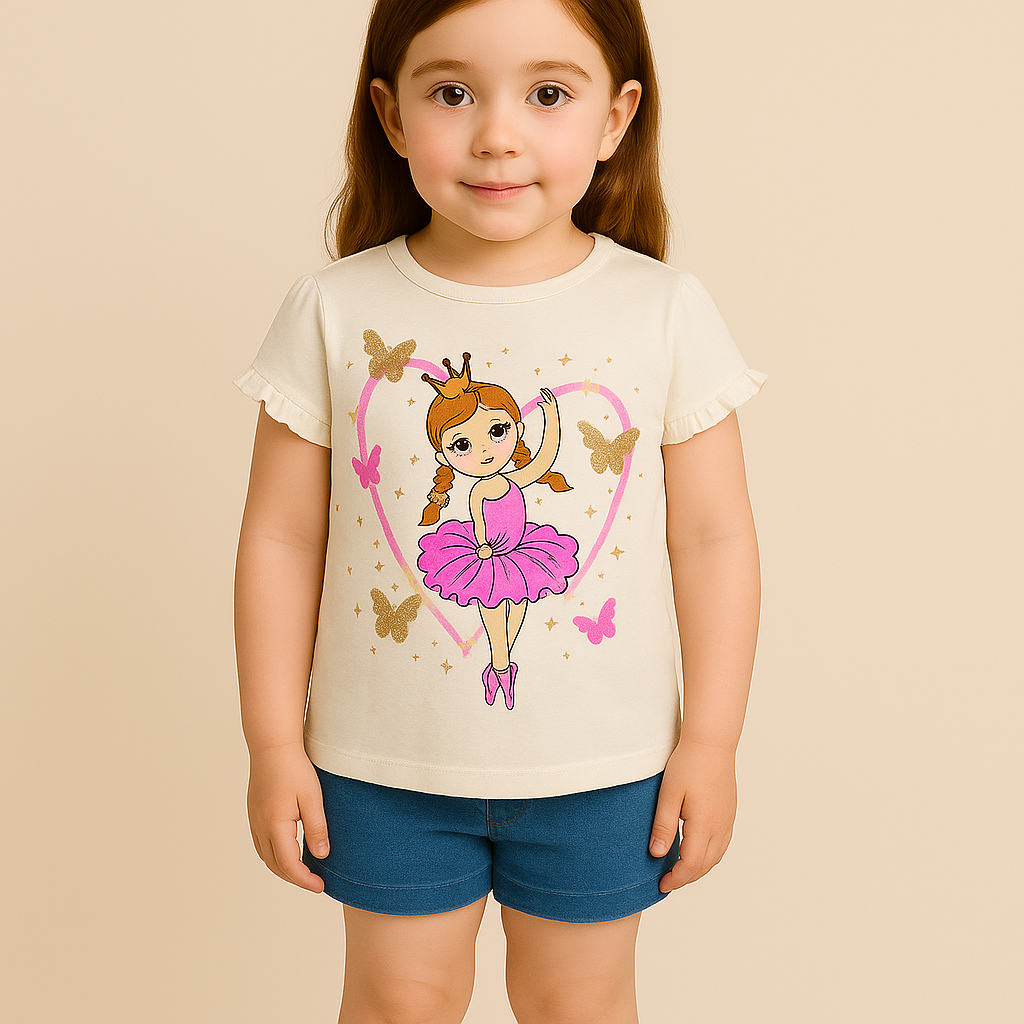 The Children's Place Ballerina Print T-Shirt For Babies And Toddlers
