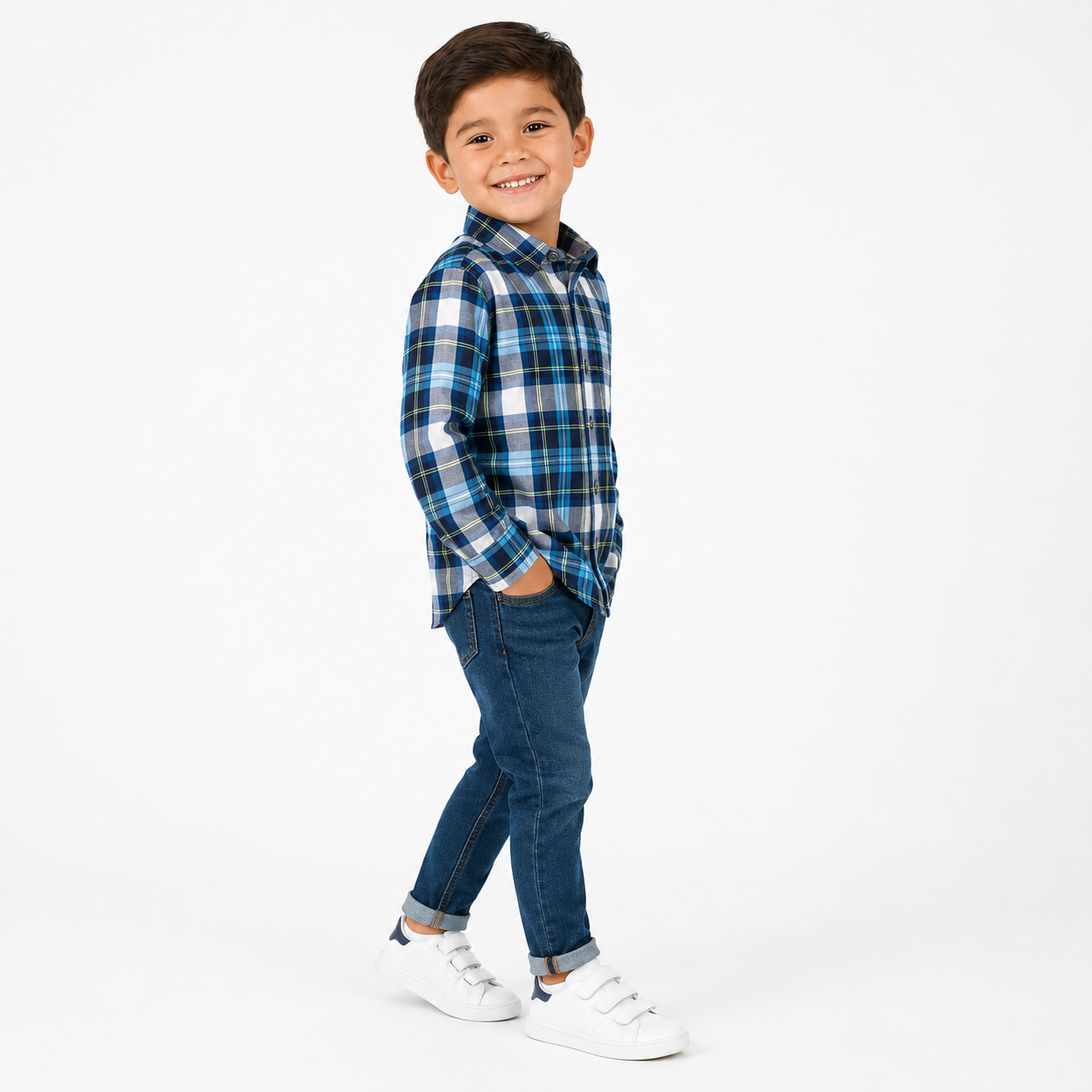 The Children’s Place Baby And Toddler Boys Plaid Poplin Button Up Shirt