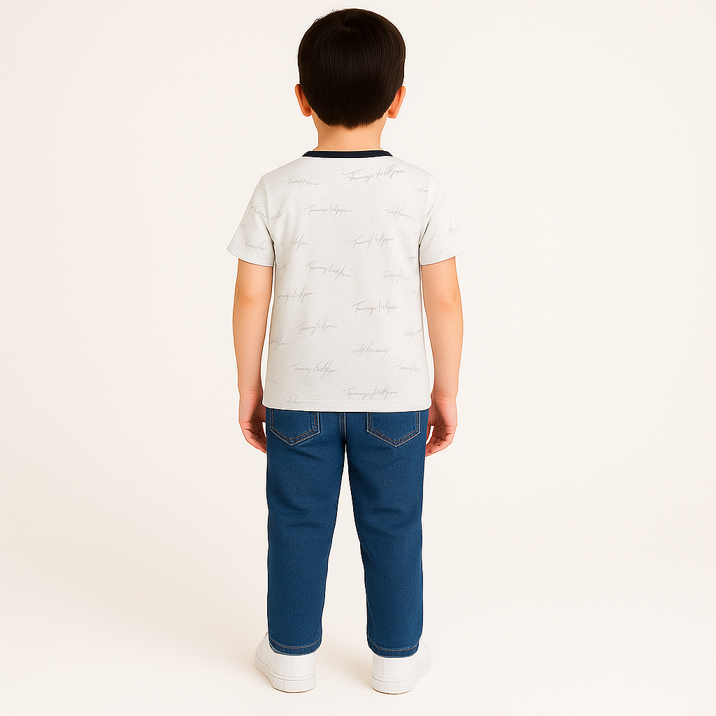 Tommy Hilfiger Babies' Signature Flag Stripe Logo T-Shirt
