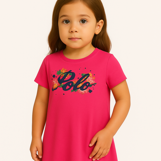 Ralph Lauren Logo Cotton Jersey Tee Dress