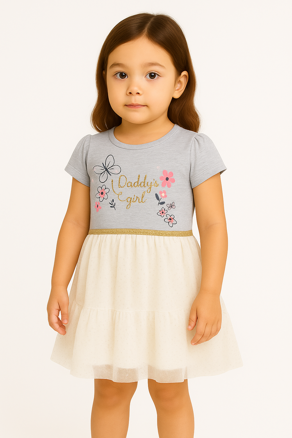 Young Hearts Toddler Girl Foil Yummy Tutu Dress