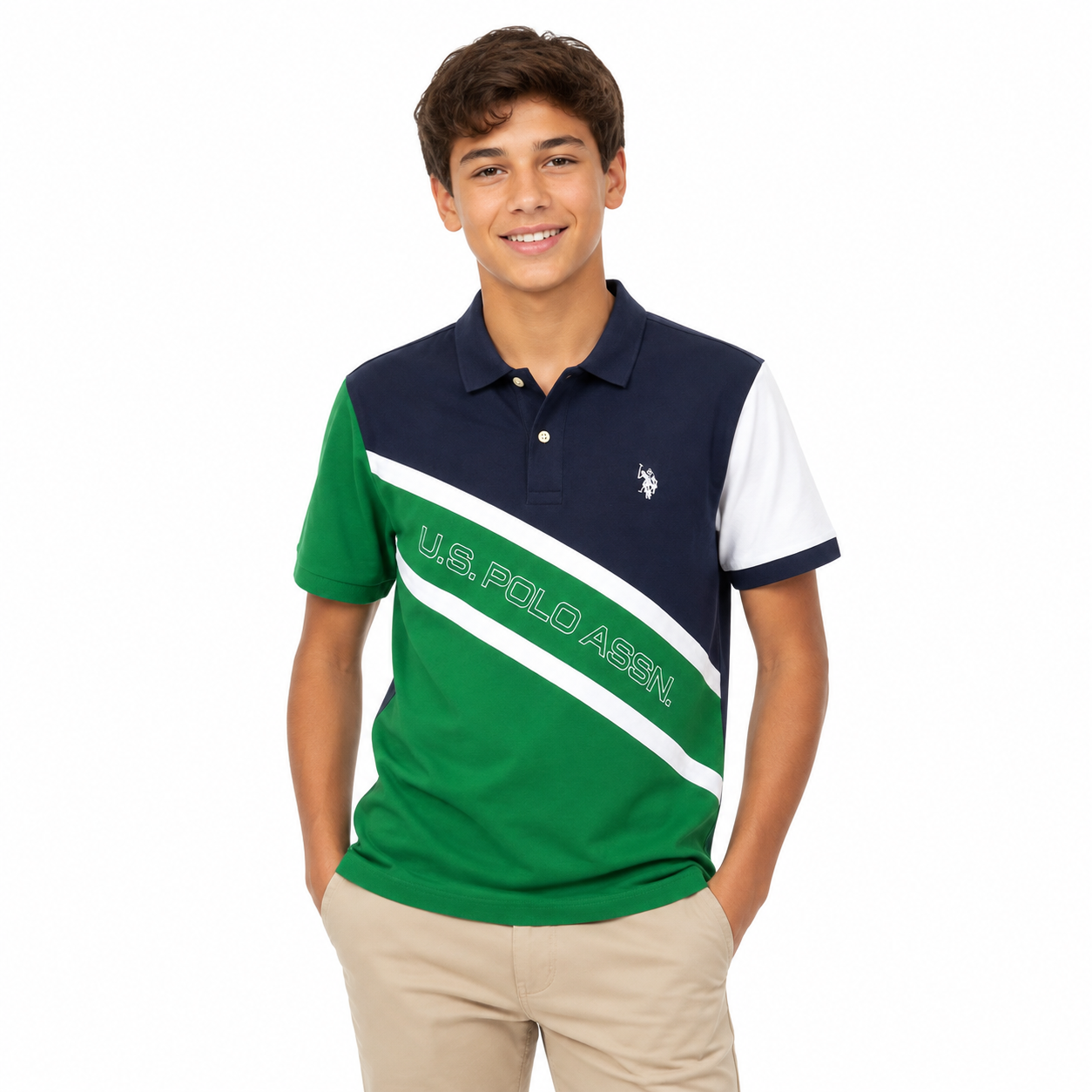 U.S. Polo Assn. Men's Colorblock Polo Shirt