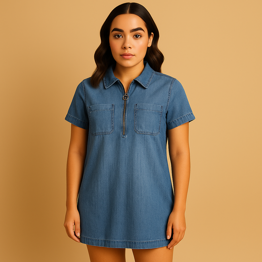 Given Kate Denim Utility Shirtdress