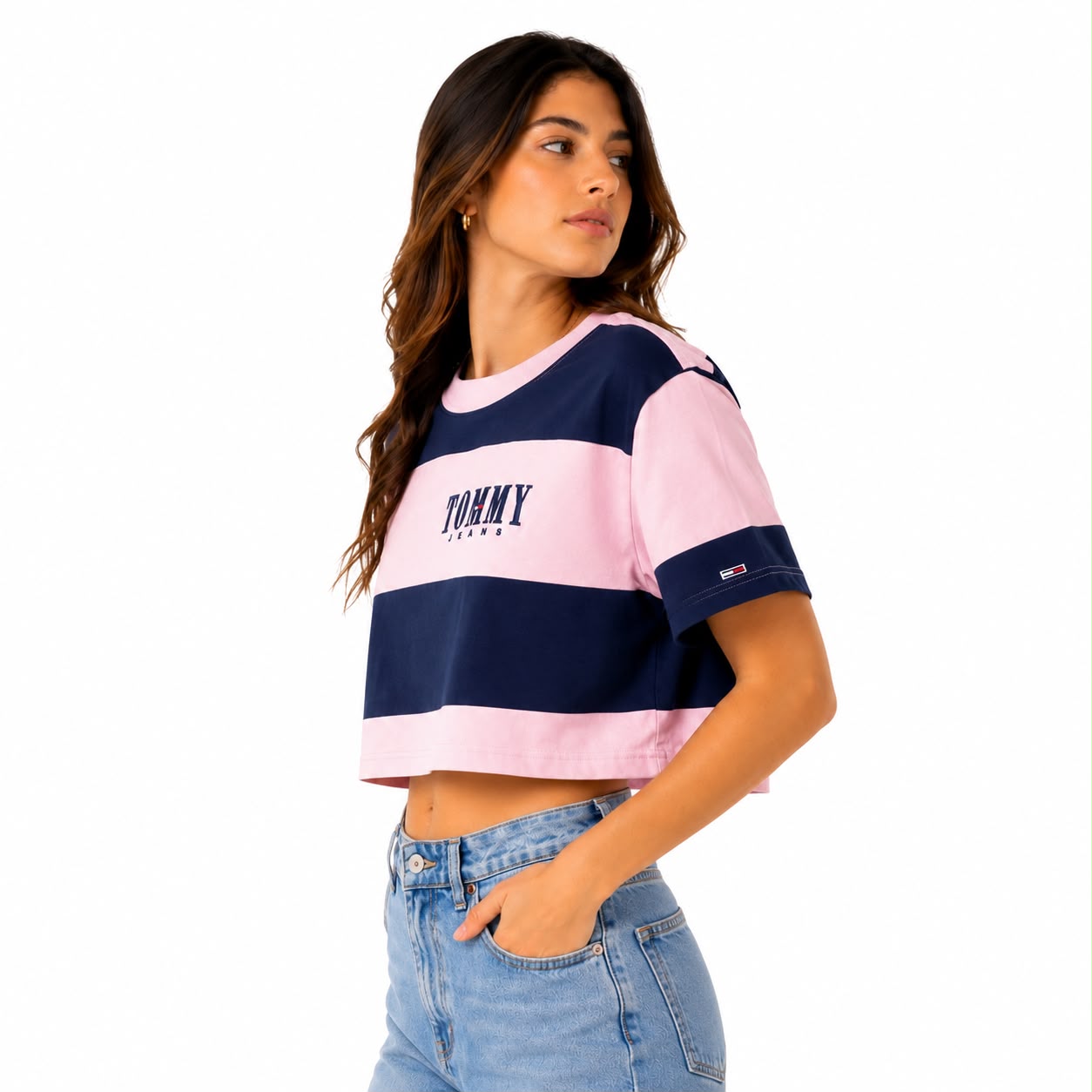 Tommy Hilfiger Oversized Crop Authentic 2 Stripe