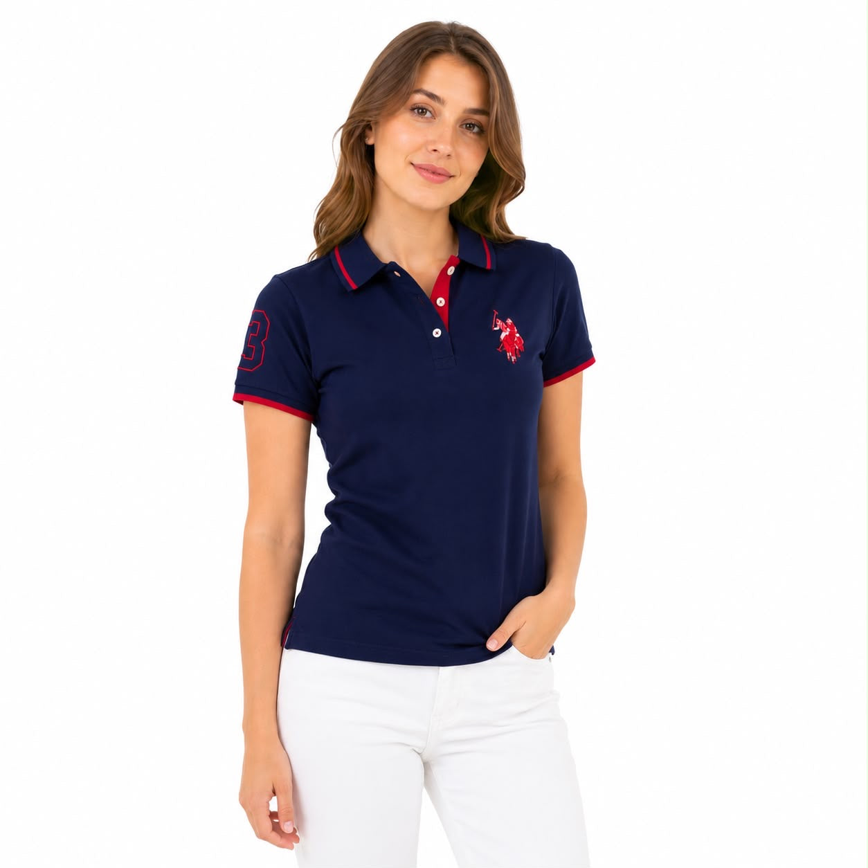 U.S. POLO ASSN. Multi-Tonal Medium Pony Pique Polo Shirt
