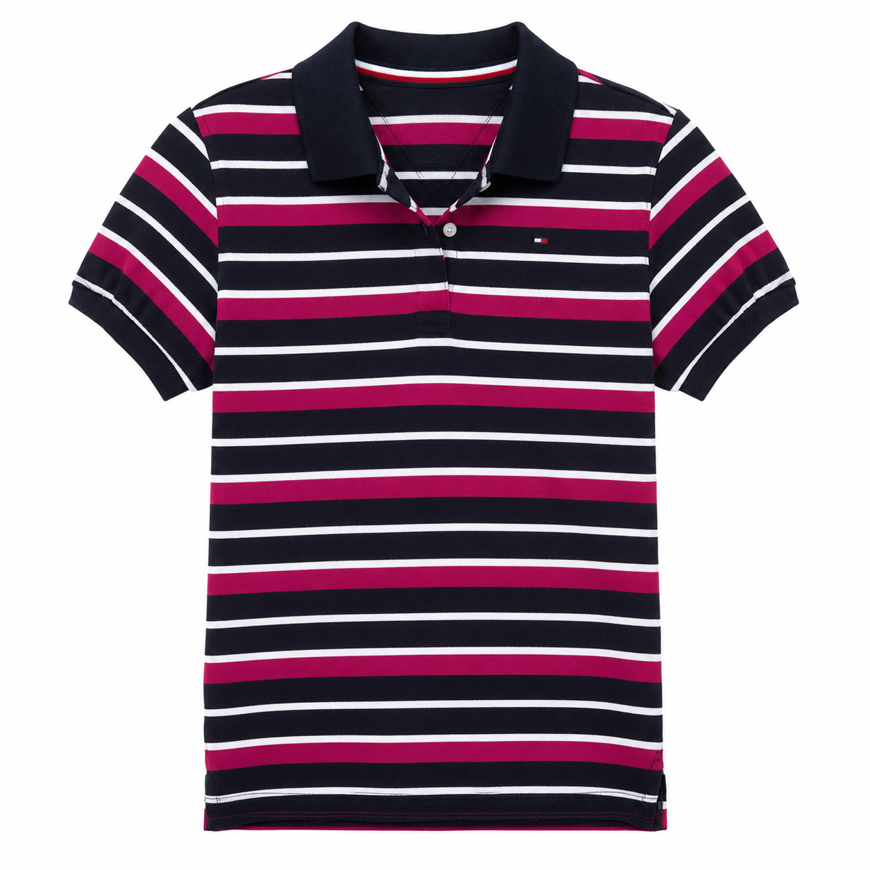 Tommy Hilfiger Kids' Stripe Puff Sleeve Stretch Polo