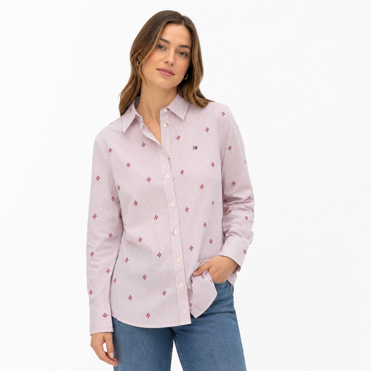 Tommy Hilfiger-Ithaca Stripe Monogram Shirt
