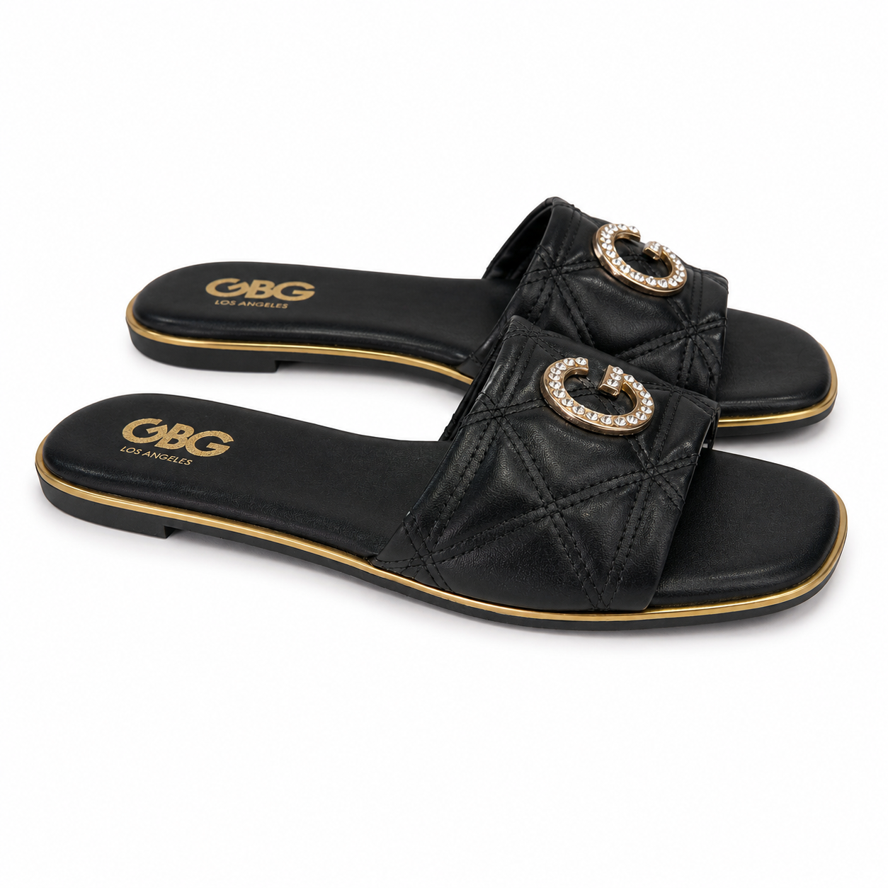 GBG Los Ángeles Black flat sandals Women’s