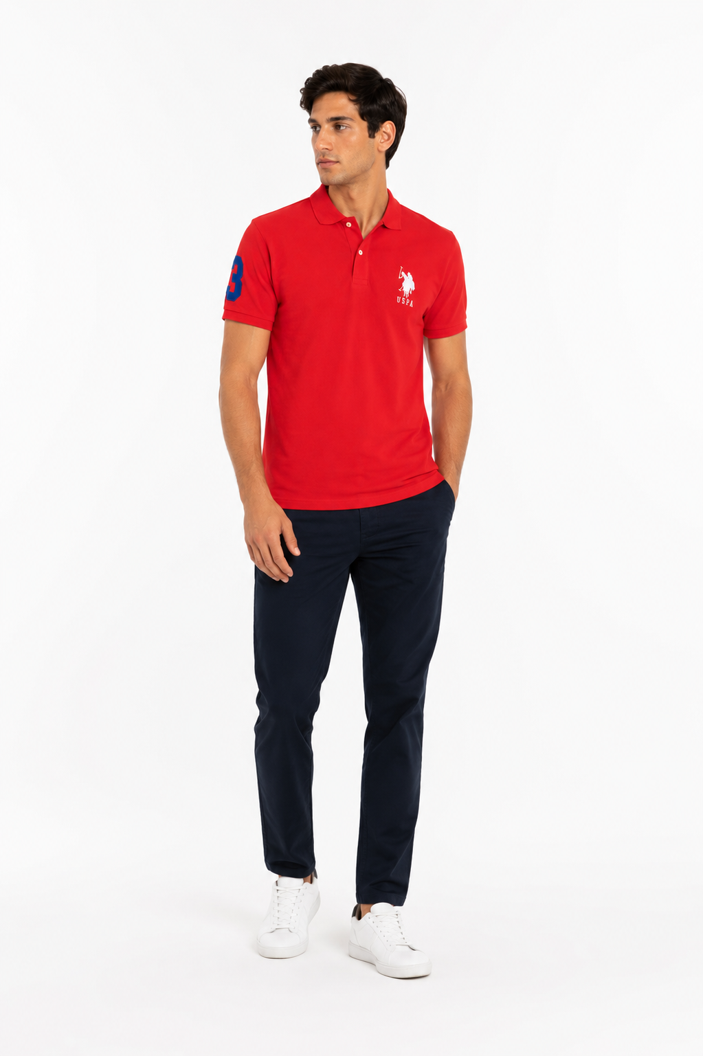 U.S. Polo Assn Men's Solid Pique Polo Shirt