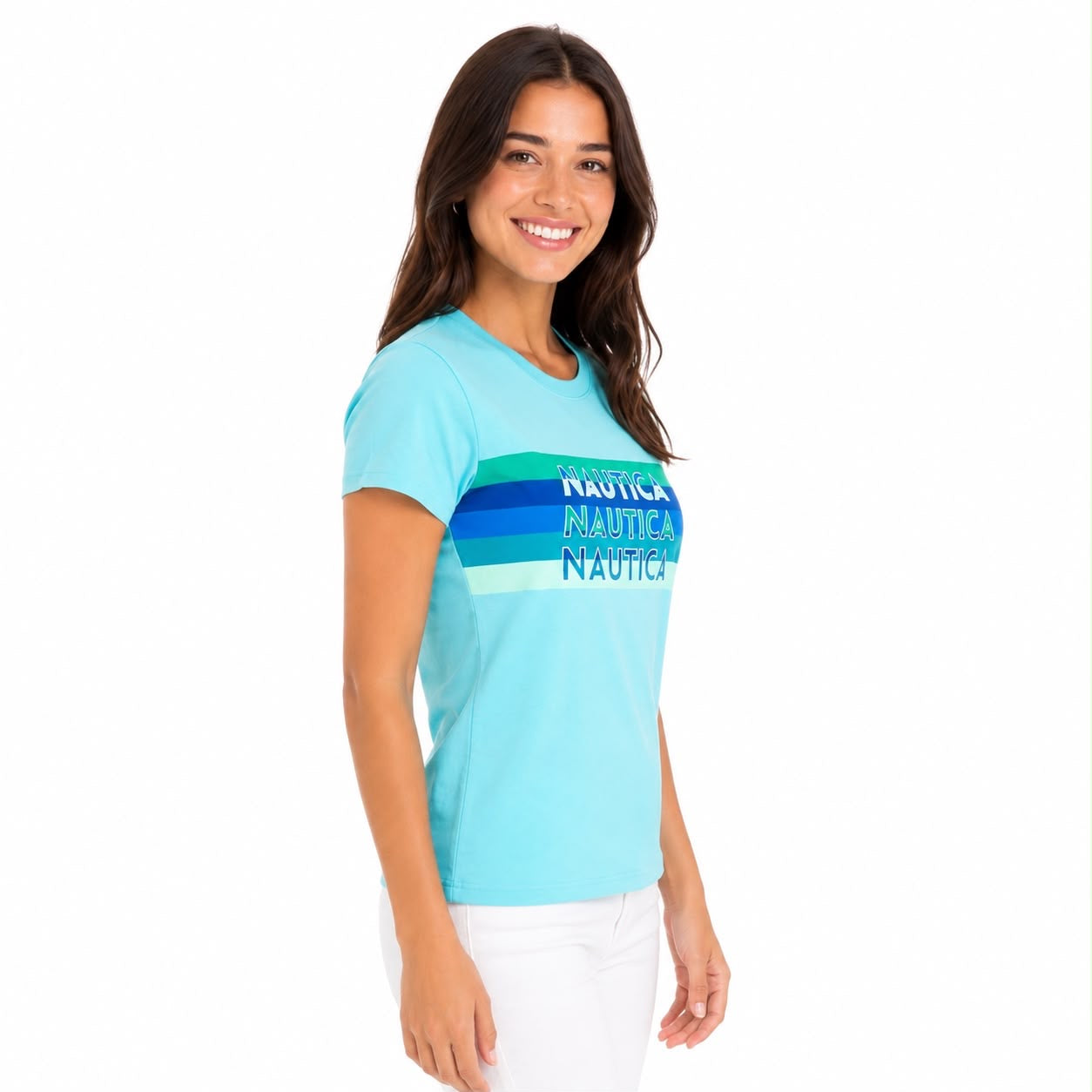 Náutica  glitter logo graphic t-shirt