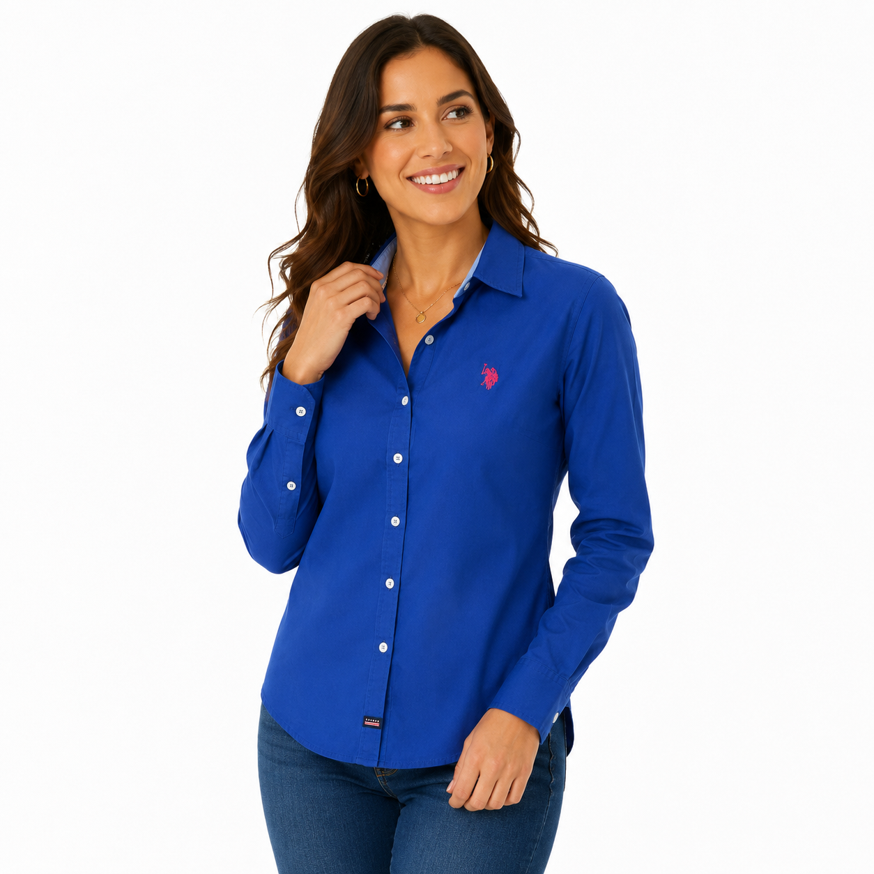 U.S Polo Assn Solid Stretch Poplin Shirt