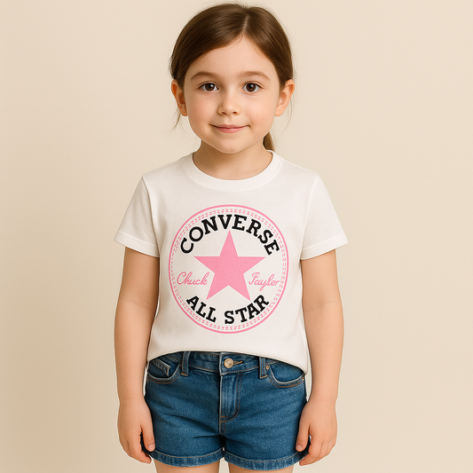 Converse Girls' Short Sleeve Boxy T-Shirt