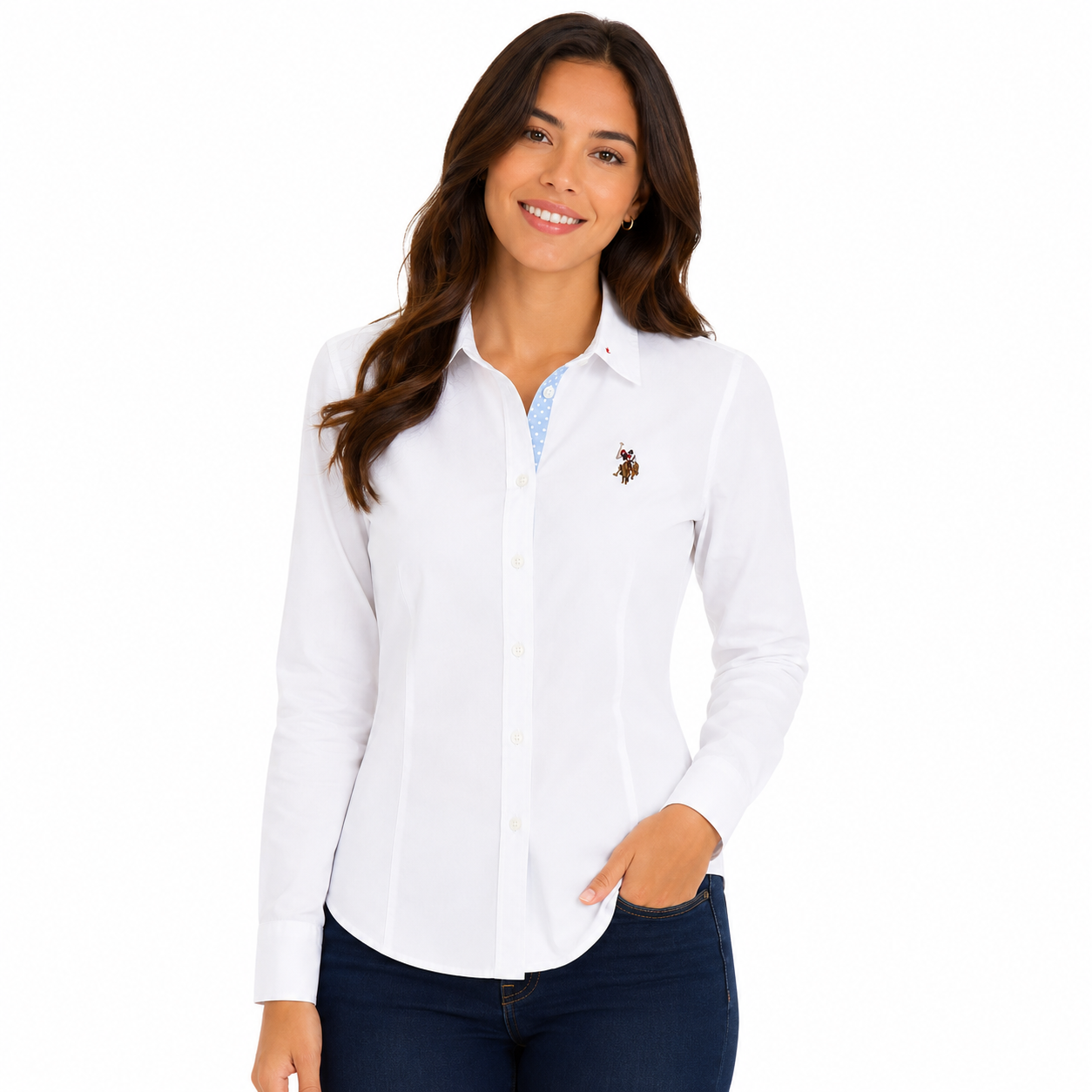 U.S Polo Multi Tonal Small Logo Oxford Shirt