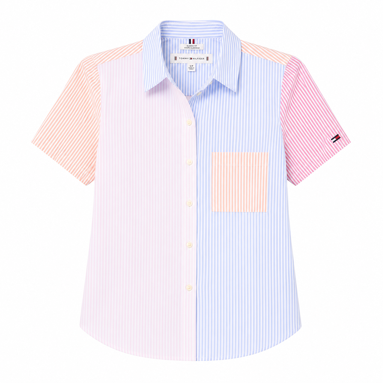 Tommy Hilfiger Multistripe Puff-Sleeve Shirt Women’s
