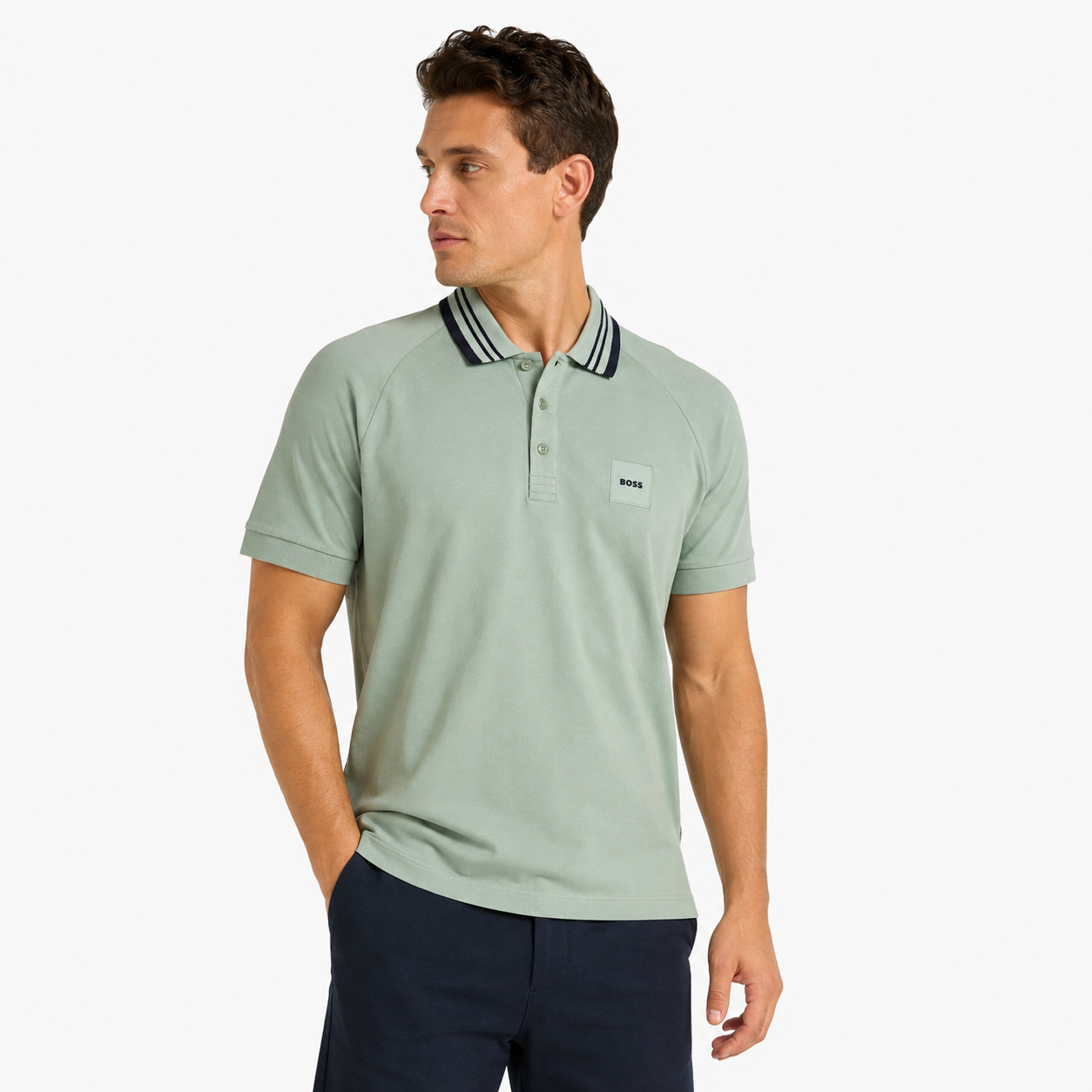 HUGO BOSS-Polo BOSS Green modelo Paddy Rib de corte regular (ajuste regular)