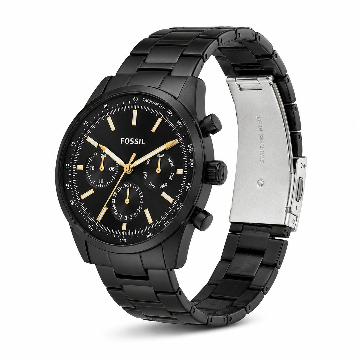 Fossil Sullivan Multifunction Black Stainless Steel Watch