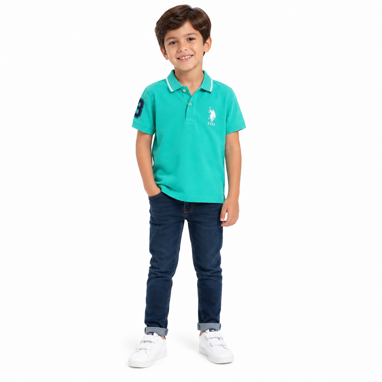U.S. POLO ASSN- Boys Piqué Polo Shirt