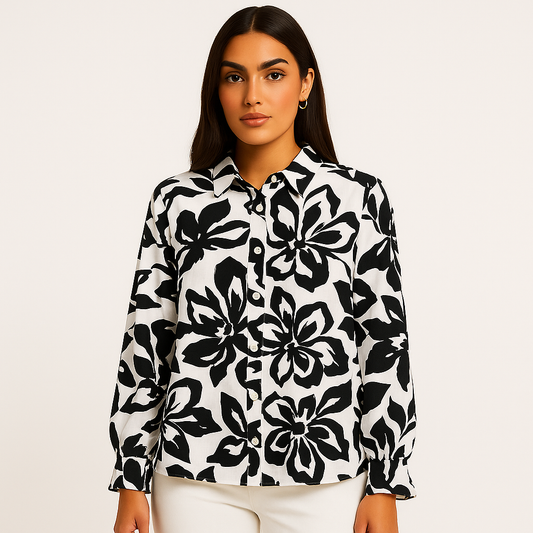 Fred David Floral Motif Women’s Shirt