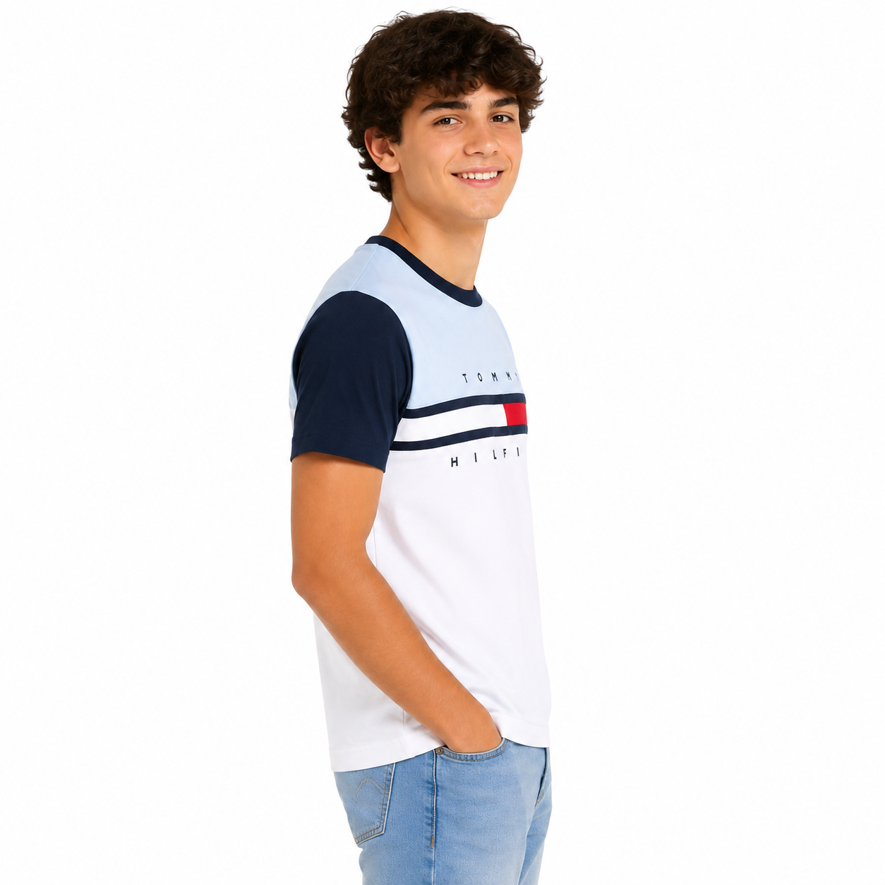 Tommy Hilfiger Kids' Colorblock Flag Stripe T-Shirt